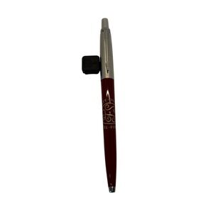 VTG Parker Jotter Ballpoint Pen Burgundy Silver The Folio Society‎ 1947 Logo